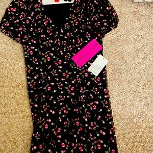 Brand new with tags never worn long multi colored Betsey Johnson Dress size 2